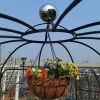 Metal Garden Arch Iron Garden Arbors Gazebo Dia81.3'' x 114.2'' High Birdcage Shape Pergola Pavilion for Wedding Ceremony Outdoor