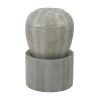 19.5x19.5x32.5" Heavy Outdoor Cement Fountain, Cute Unique Urn Design Water feature For Home Garden, Lawn, Deck & Patio
