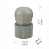 19.5x19.5x32.5" Heavy Outdoor Cement Fountain, Cute Unique Urn Design Water feature For Home Garden, Lawn, Deck & Patio