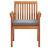 Garden Dining Chair Set of 4 Natural wood