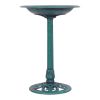 Outdoor Garden Freestanding Pedestal Bird Bath Feeder