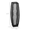 Solar Floor Lamp, Outdoor Rattan Garden Lantern Pathway Light & Decorative Driveway Lighting with Auto On/Off LED Lights for Porch, Yard, Lawn