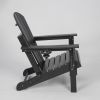 Adirondack Chair, Outdoor Chair, Folding Chair&nbsp;with Dual Cup Holder, HDPE Composite Folding Design and Wood Texture for Patio, Garden, Deck