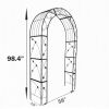 Metal Garden Arch with doors Garden Arbor Trellis Climbing Plants Support Arch Outdoor Arch Wedding Arch Party Events Archway Black