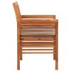 Garden Dining Chair Set of 4 Natural wood