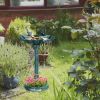 Outdoor Bird Bath Feeder with Flower Planter Base(AMZ Shipping)
