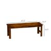 Outsunny 2-Seat Wood Garden Bench, Patio Bench Outdoor Bench with Slatted Seat, Backless Front Porch Bench for Park, Garden, Poolside, Deck