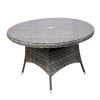 Direct Wicker 5-Piece Aluminum Wicker Round Outdoor Dining Set with Cushions