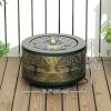 Outdoor Water Fountain with LED Lights, 10" Tall Garden Waterfall Fountain Feature with Adjustable Flow